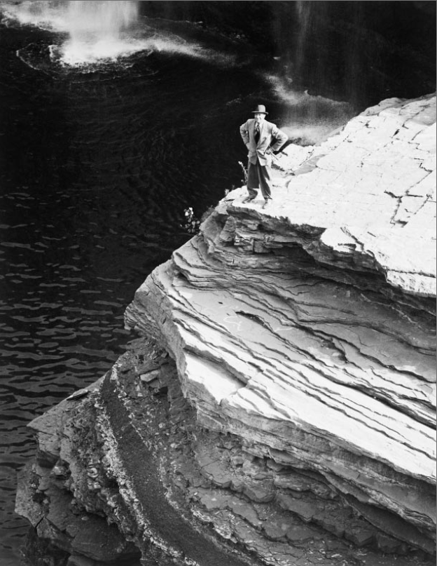 Professor by a river