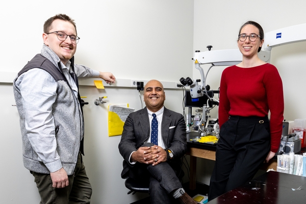 From left: Karol Shimla, Dr. Krishnan Padmanabhan, Anna Kolstad.