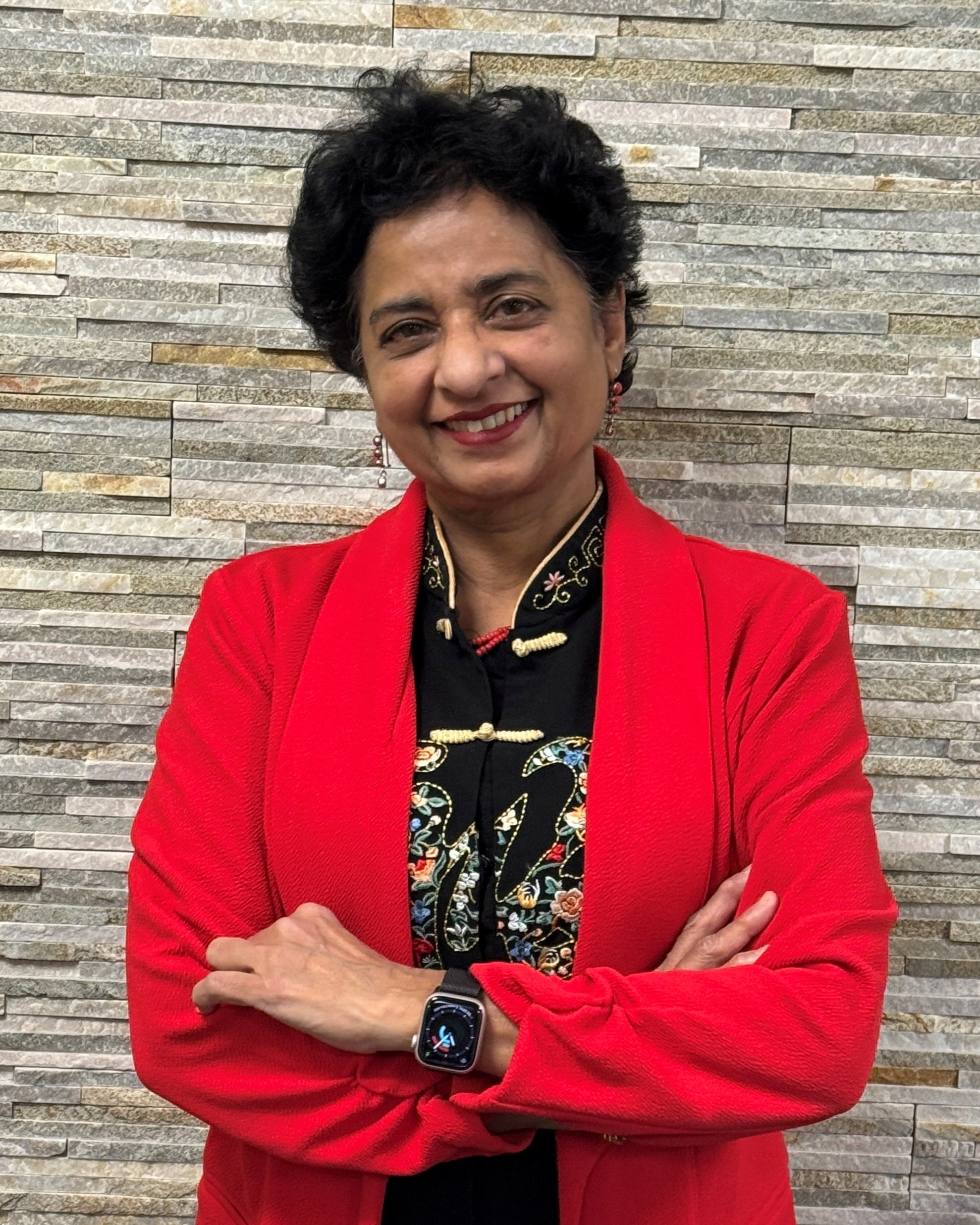 A portrait of Dr. Sangeeta Gajendra.