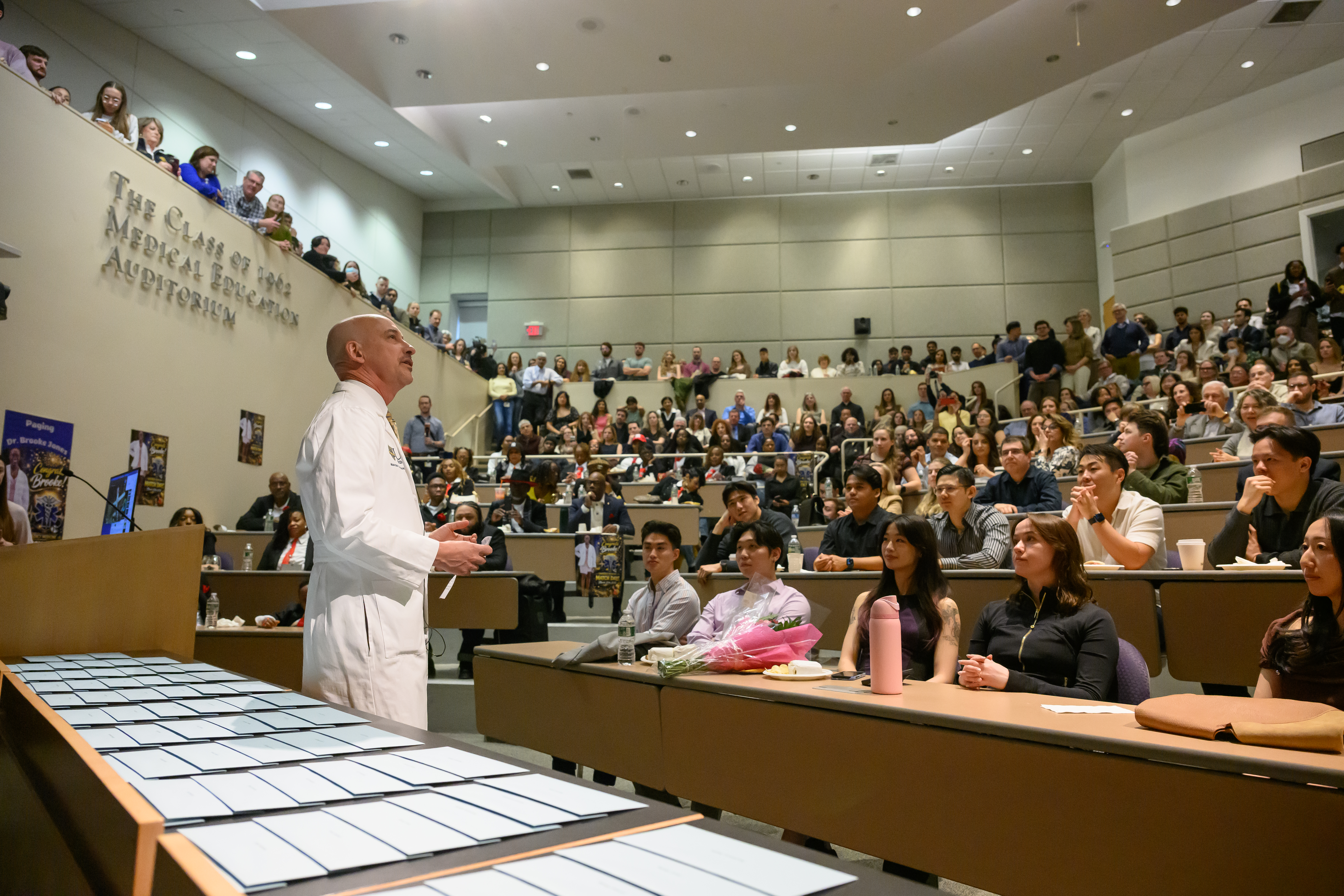 Dr. David Lambert speaks to medical students at Match Day 2026