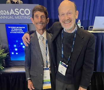 Louis Constine, MD, with David Korones, MD, at the 2026 ASCO Annual Meeting. 