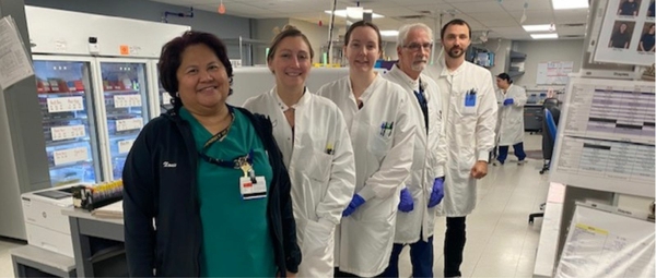 Nonie Varley and lab team