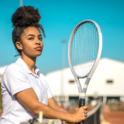 Girl playing tennis