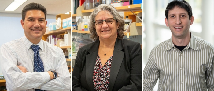 L-R: Darren Carpizo, MD, PhD, Paula Vertino, PhD, Brian Altman, PhD