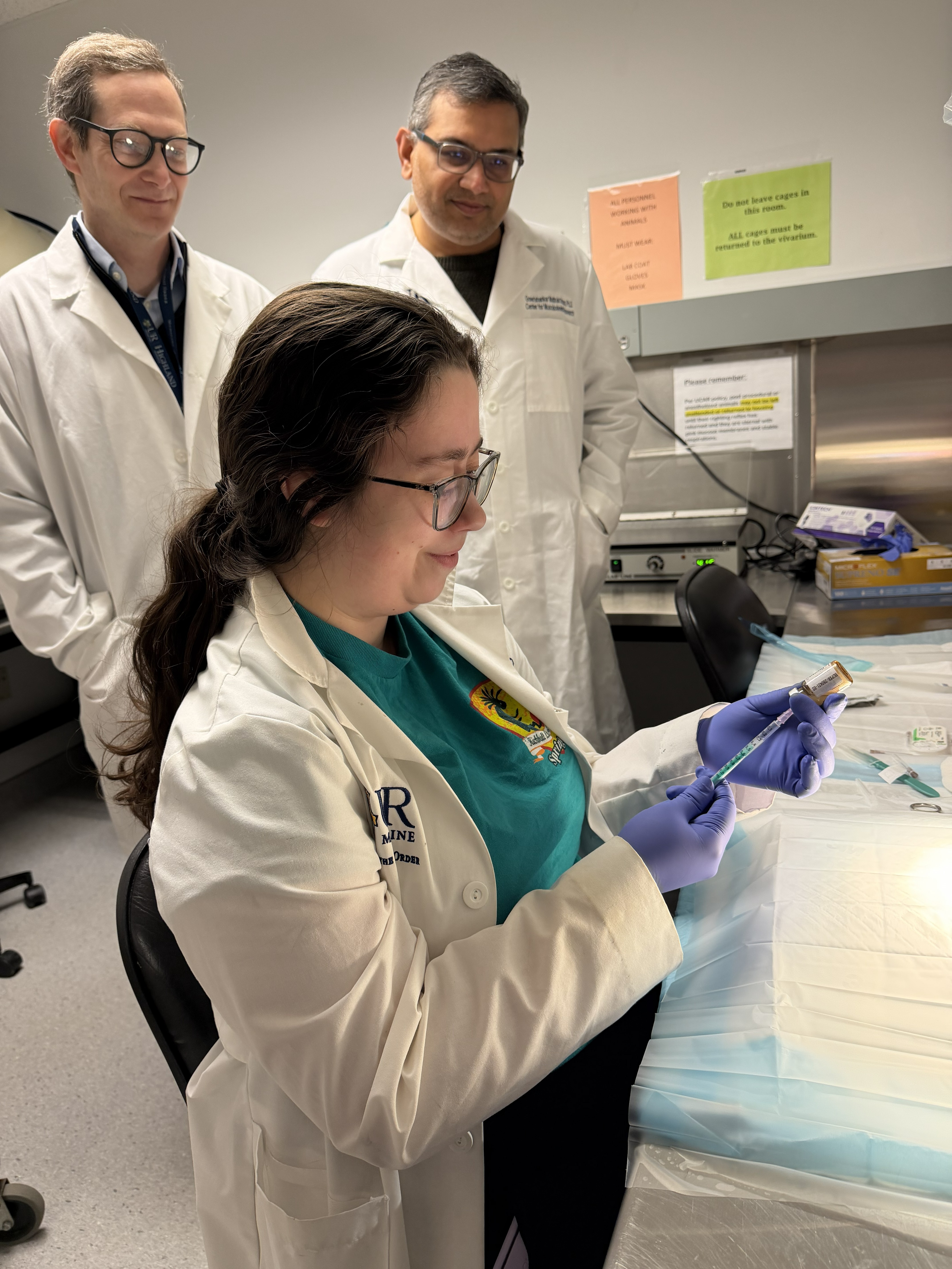 Researchers in a lab. 