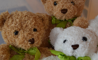 three bears stacked in a pile