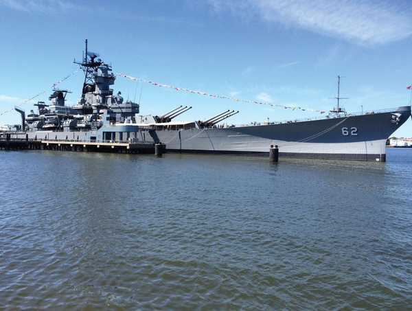 Battleship profile from promenade