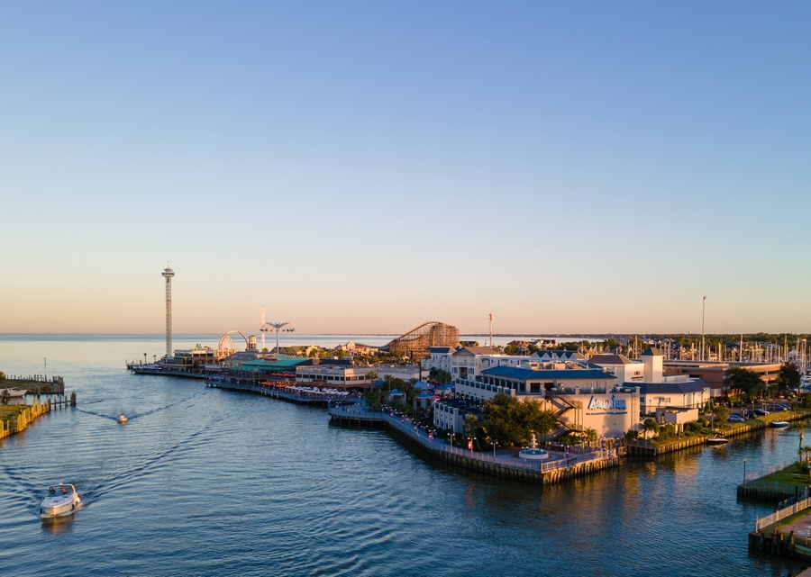 Kemah_aerial-dusk
