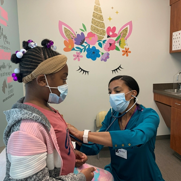 Dr. Kym Selden and patient