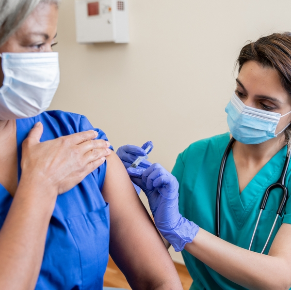 Woman gets vaccination