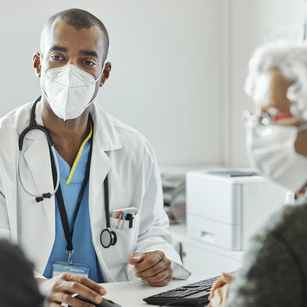 primary care PCP doctor's office visit elderly couple