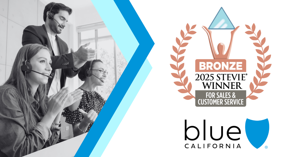 Blue Shield of California Receives Stevie® Bronze Award for Customer Service Employer of the Year