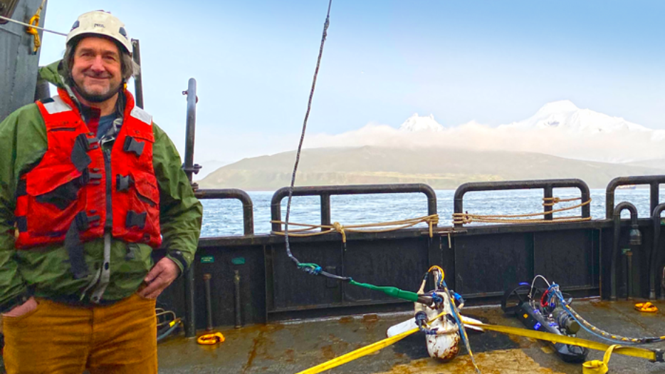 Bruce Rein on survey ship