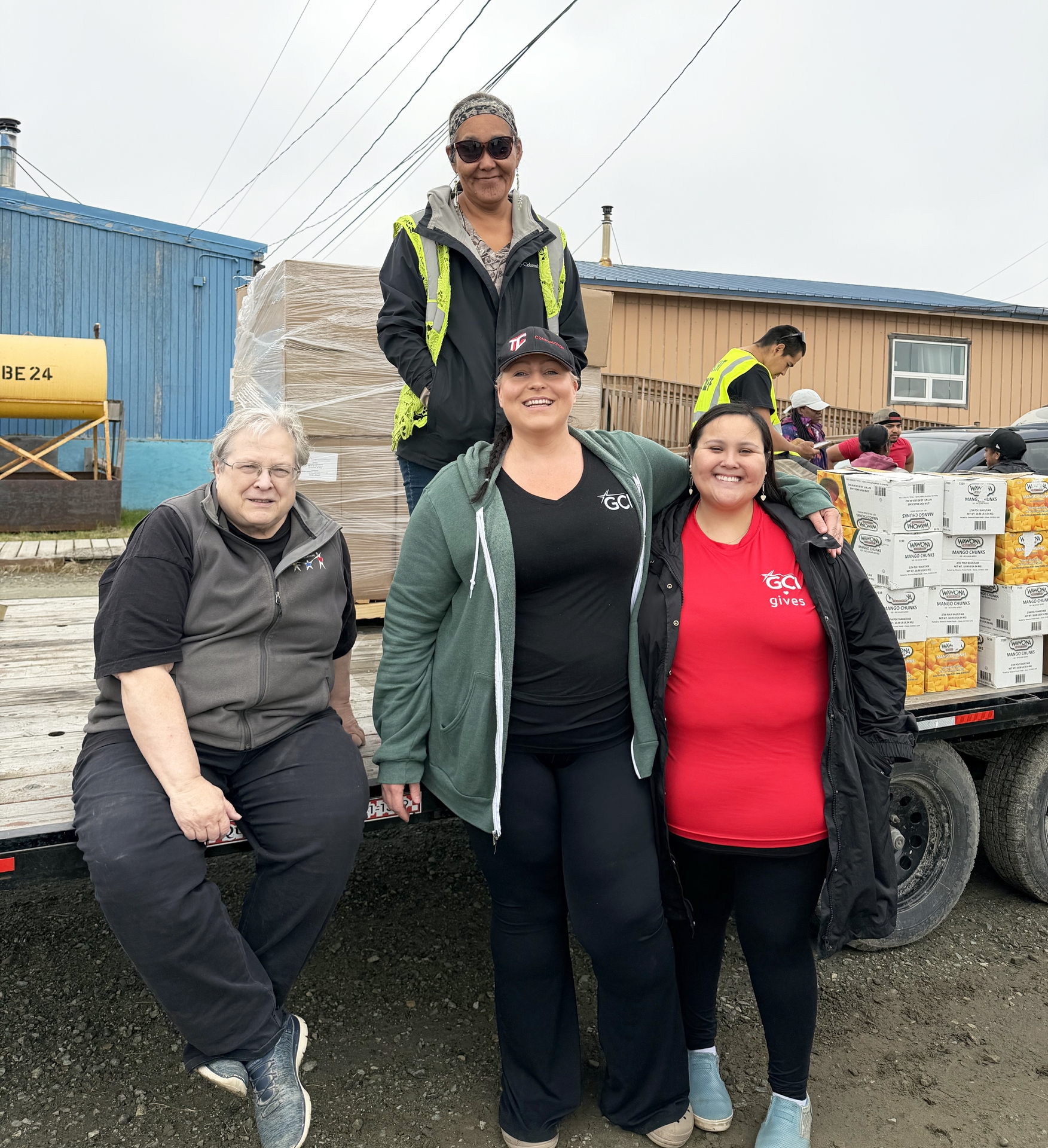 2026 Bethel Food Bank_Melissa ValadezGCI_Casey HoffmanGCI_Susan Taylor Food Bank Volunteer_Carey Atchak Food Security Coordinator 1
