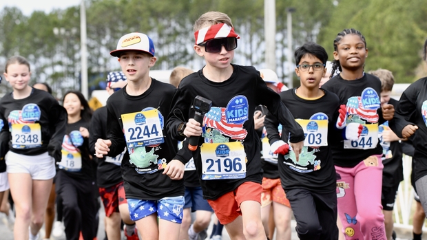 Over 2800 Children Running in the Blue Cross and Blue Shield of Alabama 2026 Kids Marathon