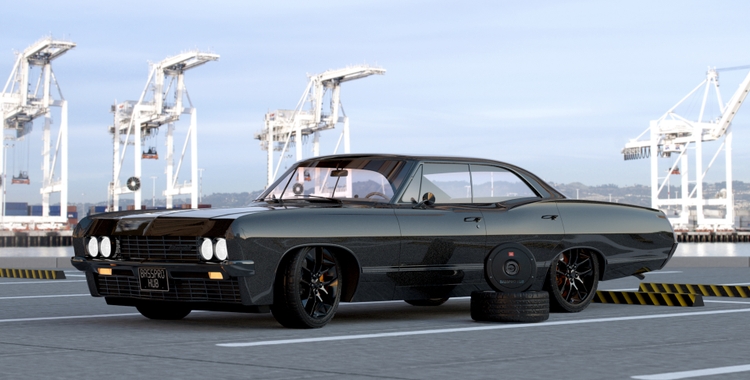 JBL BassPRo Hub with Chevy Impala