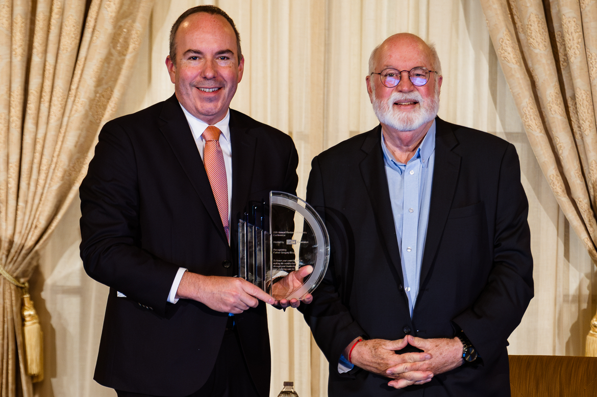 UCLA Extension Dean Eric Bullard and Father Gregory Boyle