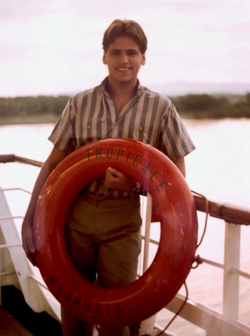 Adolfo Perez on board Carnival-Tropicale in 1984