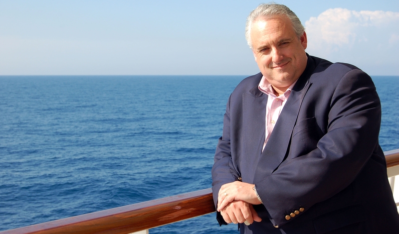 Cruise Director John Heald on deck, Carnival Freedom