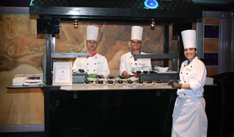 Carnival's newest casual dining option, The Taste Bar, offers complimentary bite-sized offerings inspired by the newest and most popular "Fun Ship 2.0" dining venues.