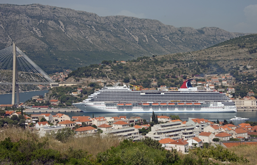 Carnival Breeze Leaving Dubrovnik