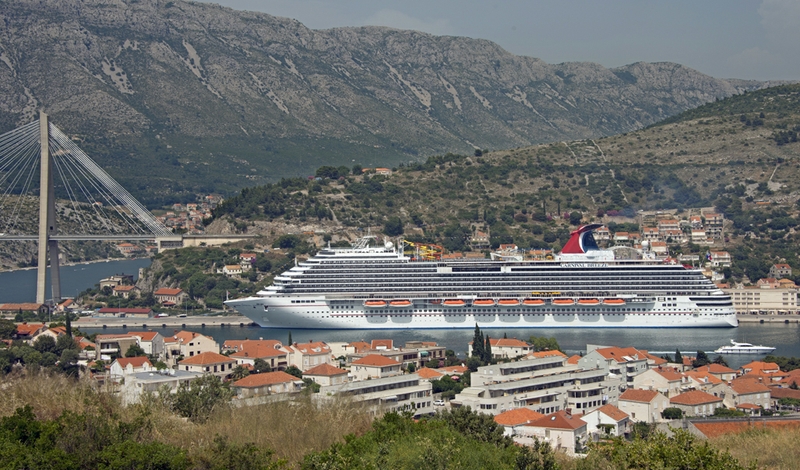 Carnival Breeze Leaving Dubrovnik