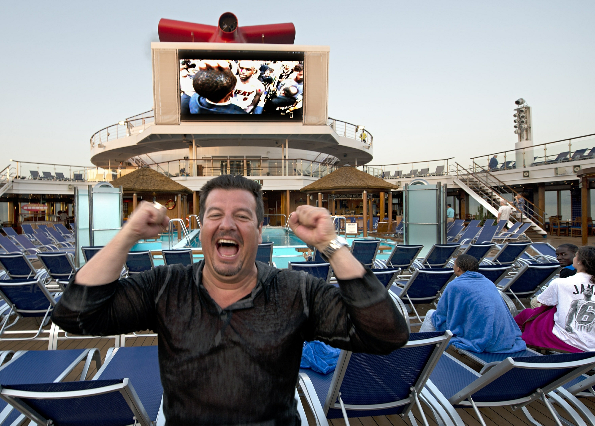 Excited Heat Fan celebrates win on Sunshine