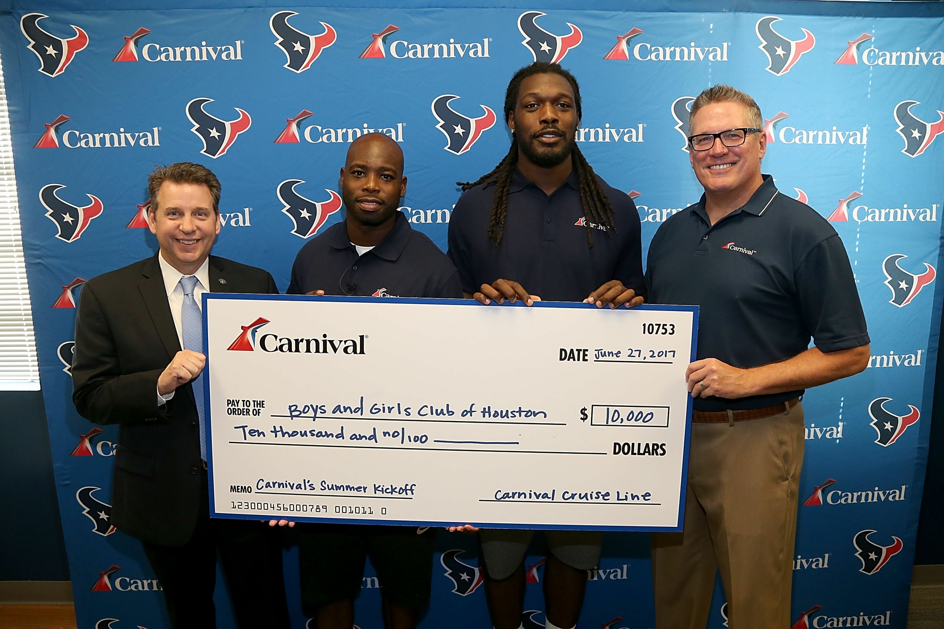 Carnival Cruise Line And Houston Texans Summer Kickoff Event