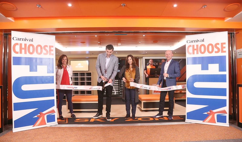 Sky Zone Ribbon Cutting on Carnival Panorama