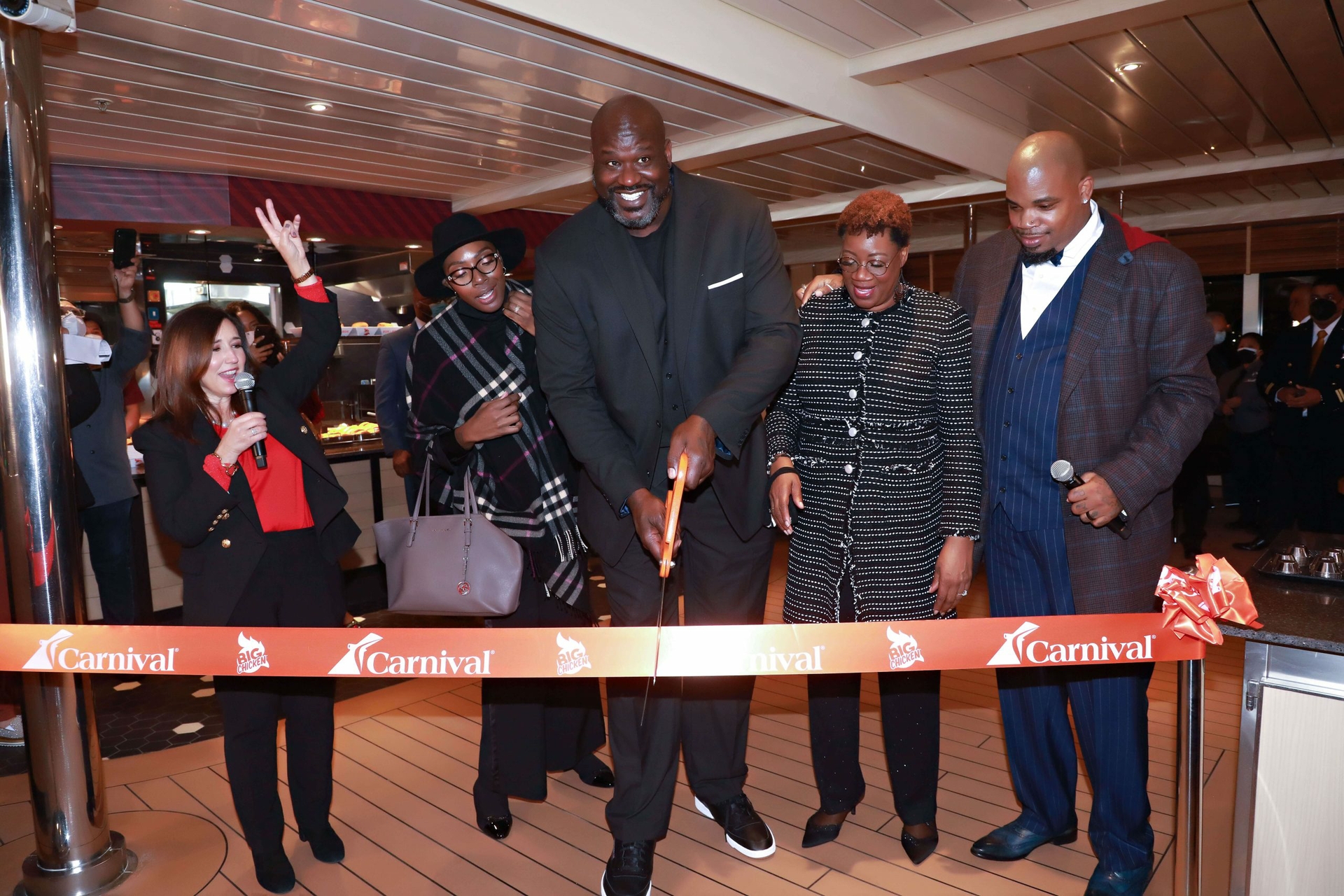 Carnival Cruise Line christened its newest ship Carnival Radiance last night in a naming ceremony in Long Beach, Calif., with the ship’s Godmother Dr. Lucille O’Neal and her son, Carnival Chief Fun Officer Shaquille O’Neal as featured guests of the event.