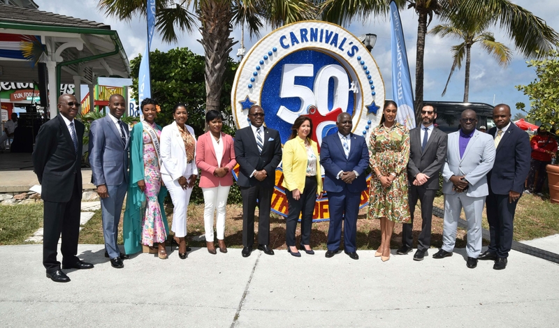 As Carnival continues its year-long 50th birthday festivities, the company today marked 50 years of visiting one of its most popular destinations, The Bahamas, with a celebration in Nassau.