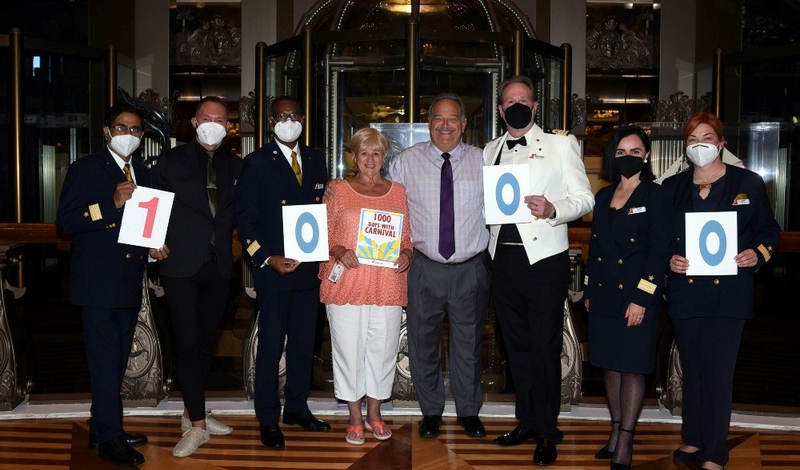 Nancy and Robert Houchens Celebrate 1000 Days at Sea with Carnival