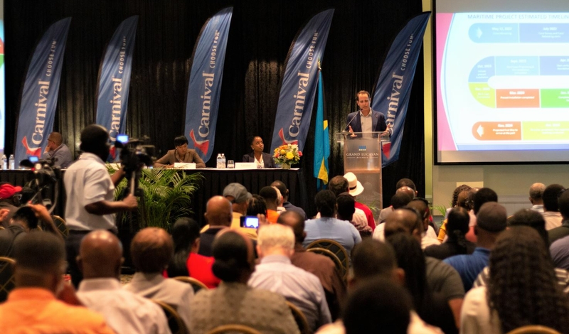 Carnival Cruise Line hosted more than 500 local business representatives and residents during a two-day series of informational sessions regarding its Grand Bahama Cruise Port development currently under construction and slated for completion in late 2024.