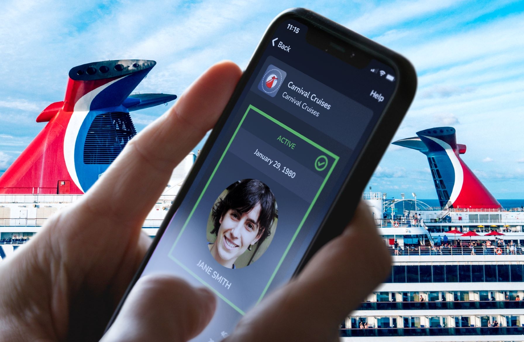 Using VeriFLY for Carnival Cruise Line health screening