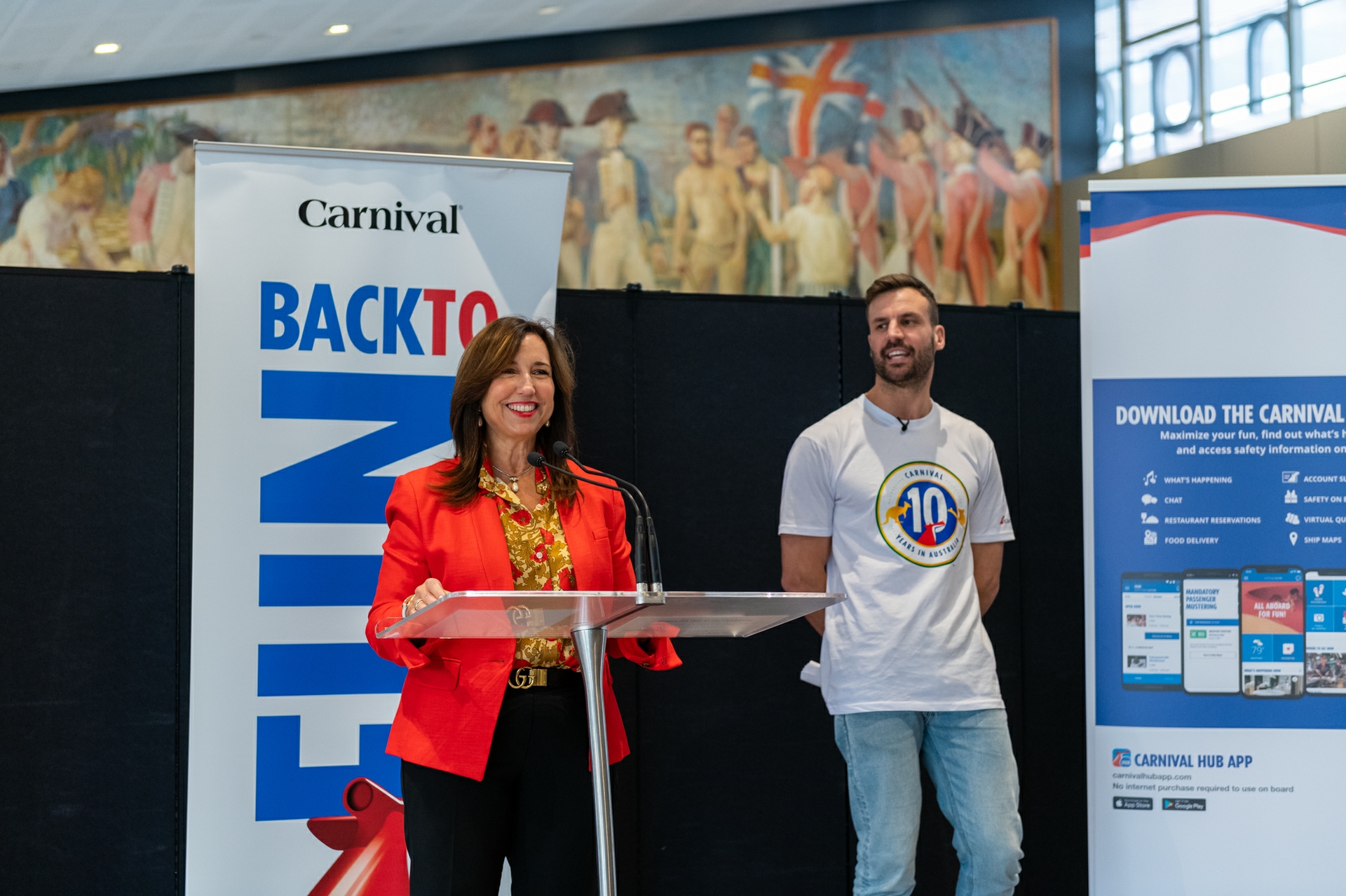 Carnival President Christine Duffy kicks off Back to Fun event in Sydney