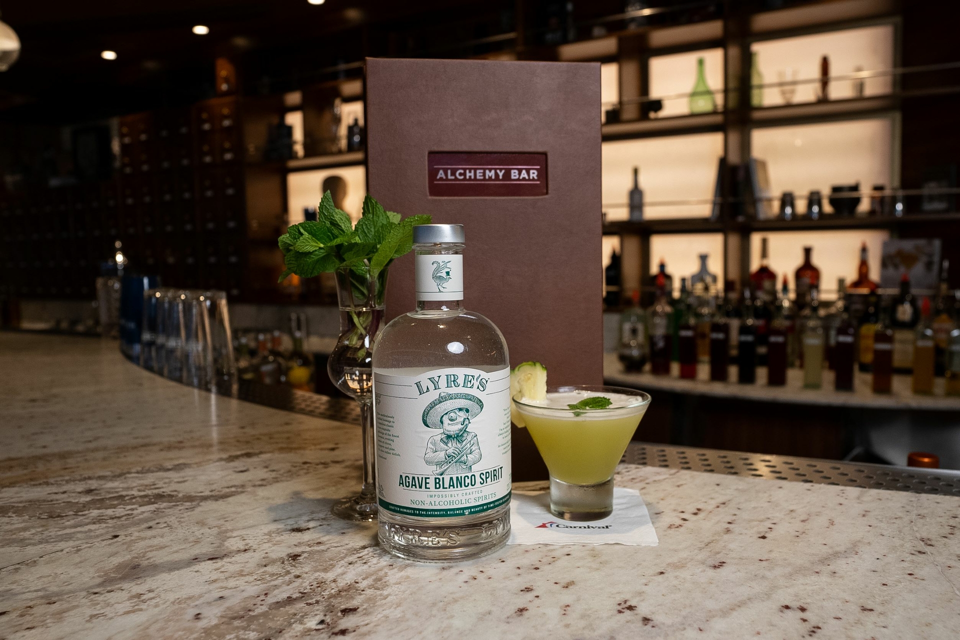 Alchemy Bar favorites, including the Spicy Chipotle Pineapple Martini, are now available in non-alcoholic versions