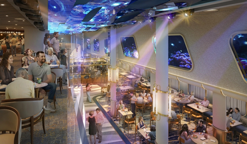 Upper deck of the Currents zone of Carnival Jubilee