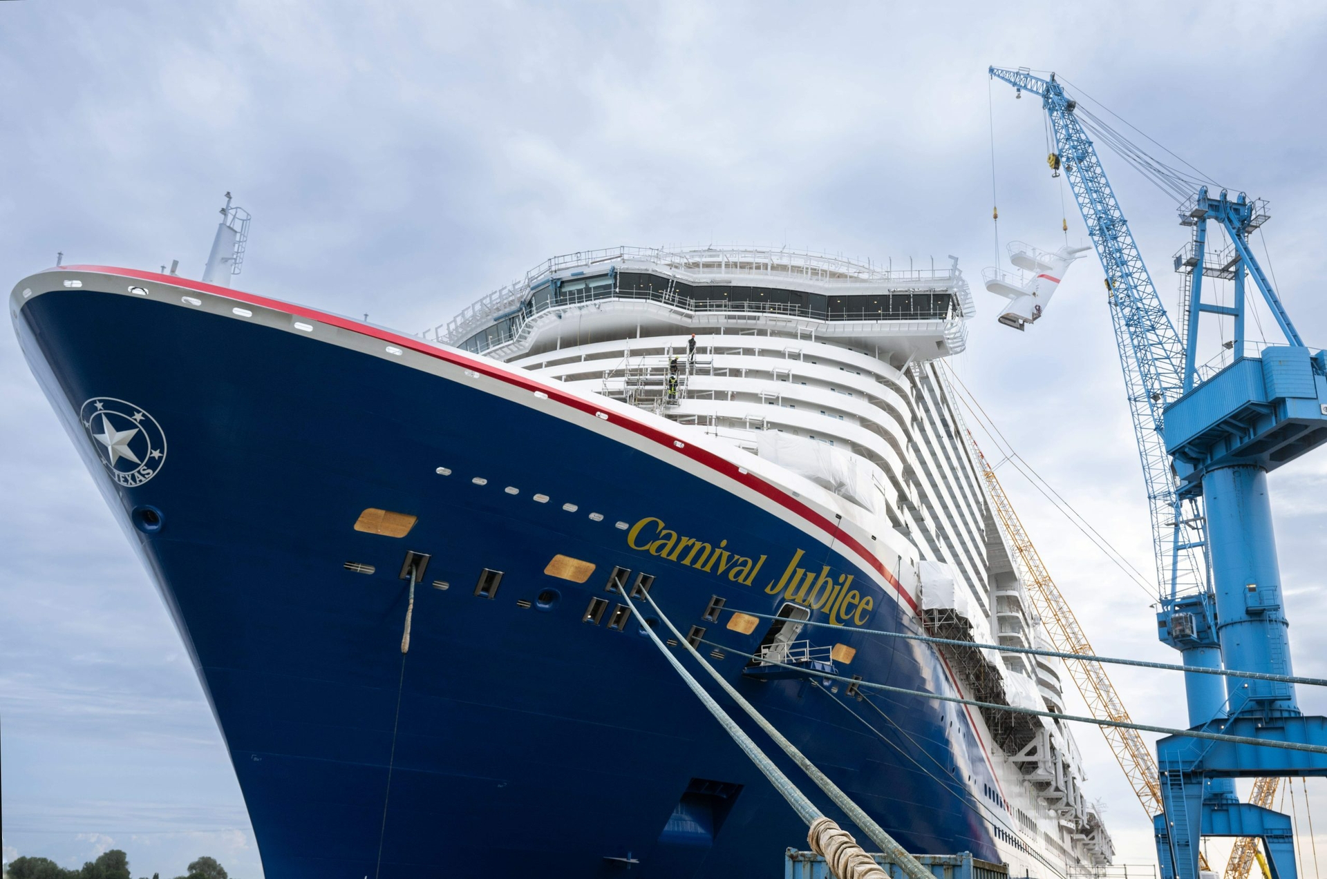 Carnival Jubilee is under construction at Meyer Werft in Papenburg, Germany