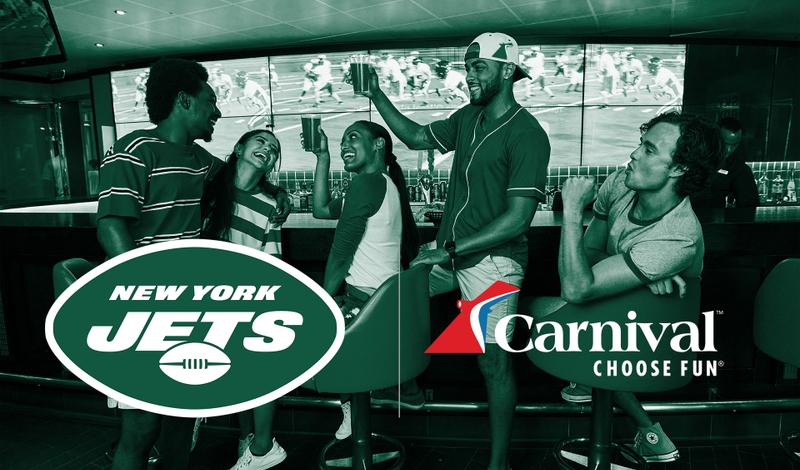 Carnival Cruise Line and the New York Jets announced a multi-year partnership