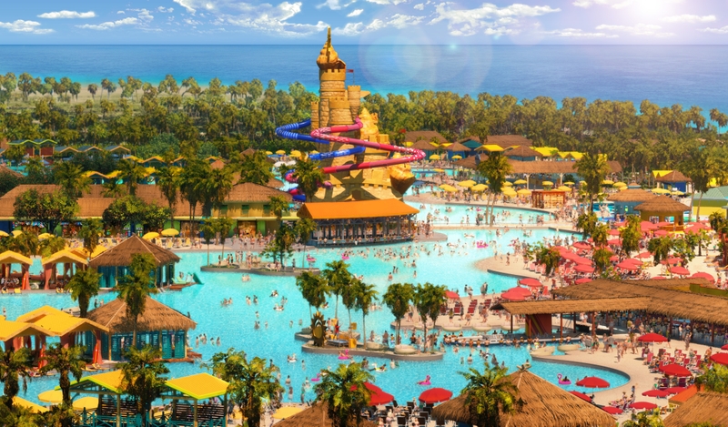 Larger-than-life sandcastle at Celebration Key