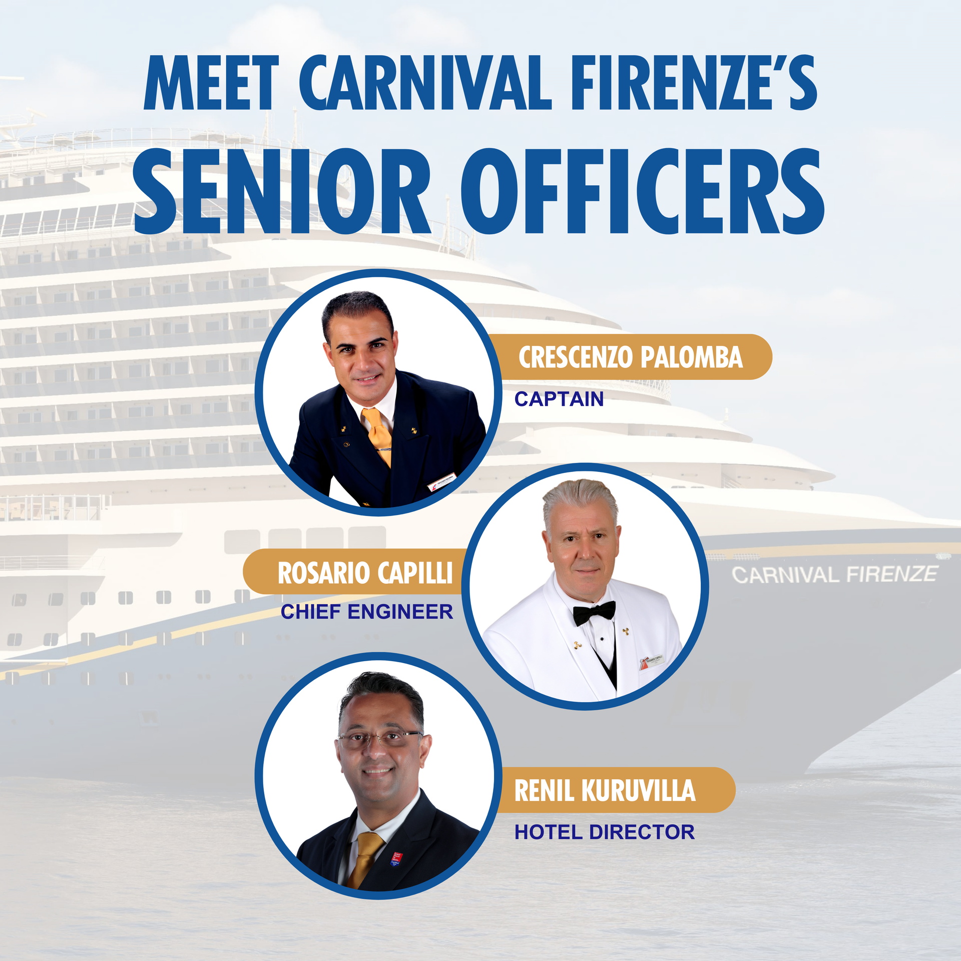 Carnival Firenze Senior Officers