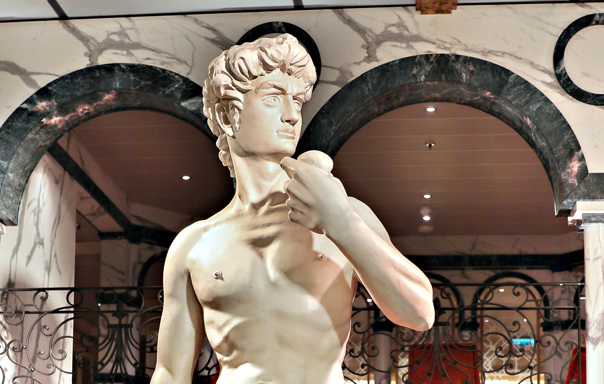 David statue installed on Carnival Firenze