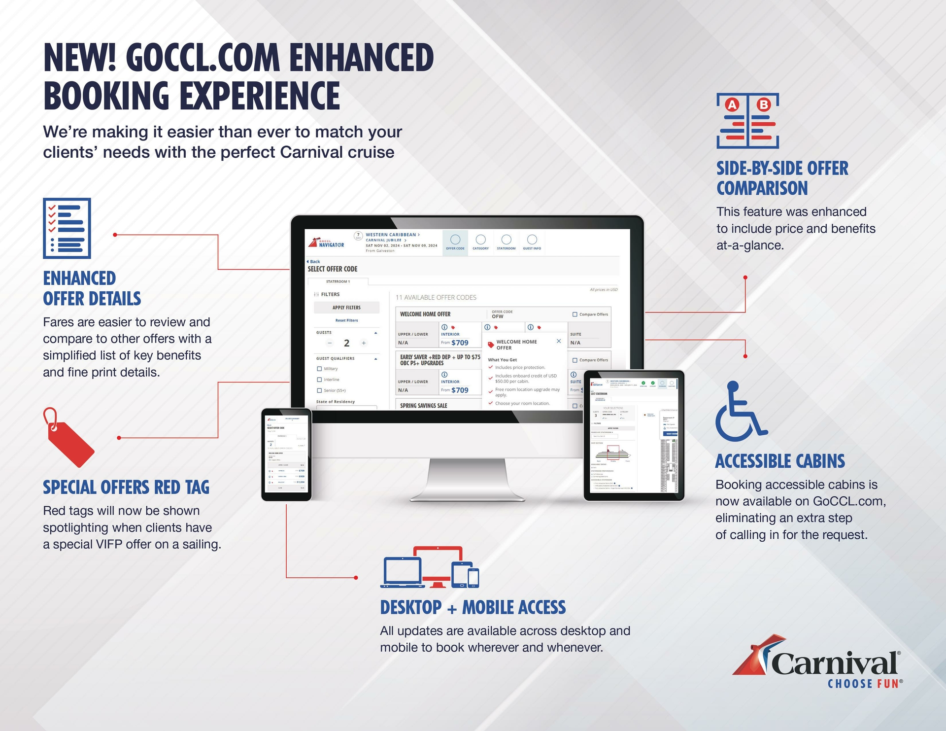 New enhancements streamline the booking process providing travel advisors with the tools and resources