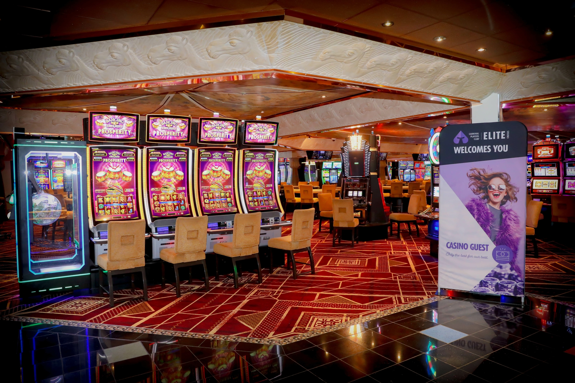 Newly expanded casino on Carnival Glory
