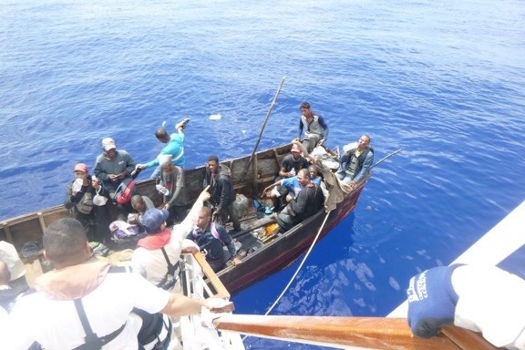 Carnival Paradise locates boat at sea rescues 27 people