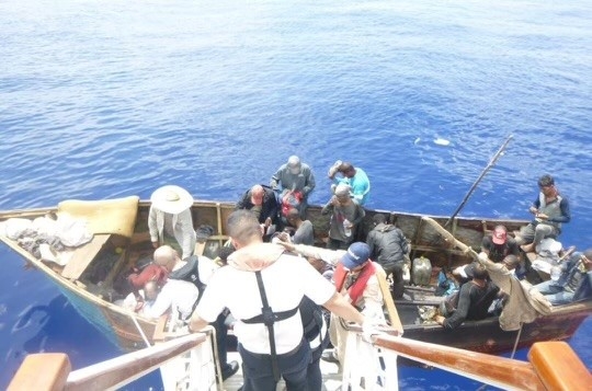 Carnival team members rescue vessel adrift at sea