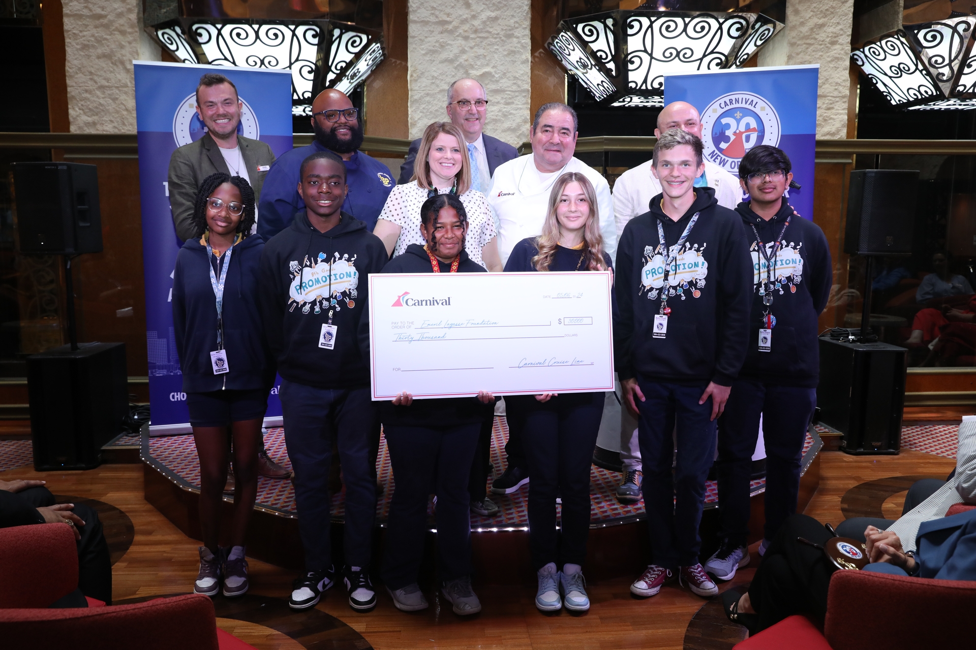Carnival makes donation to Emeril Lagasse Foundation