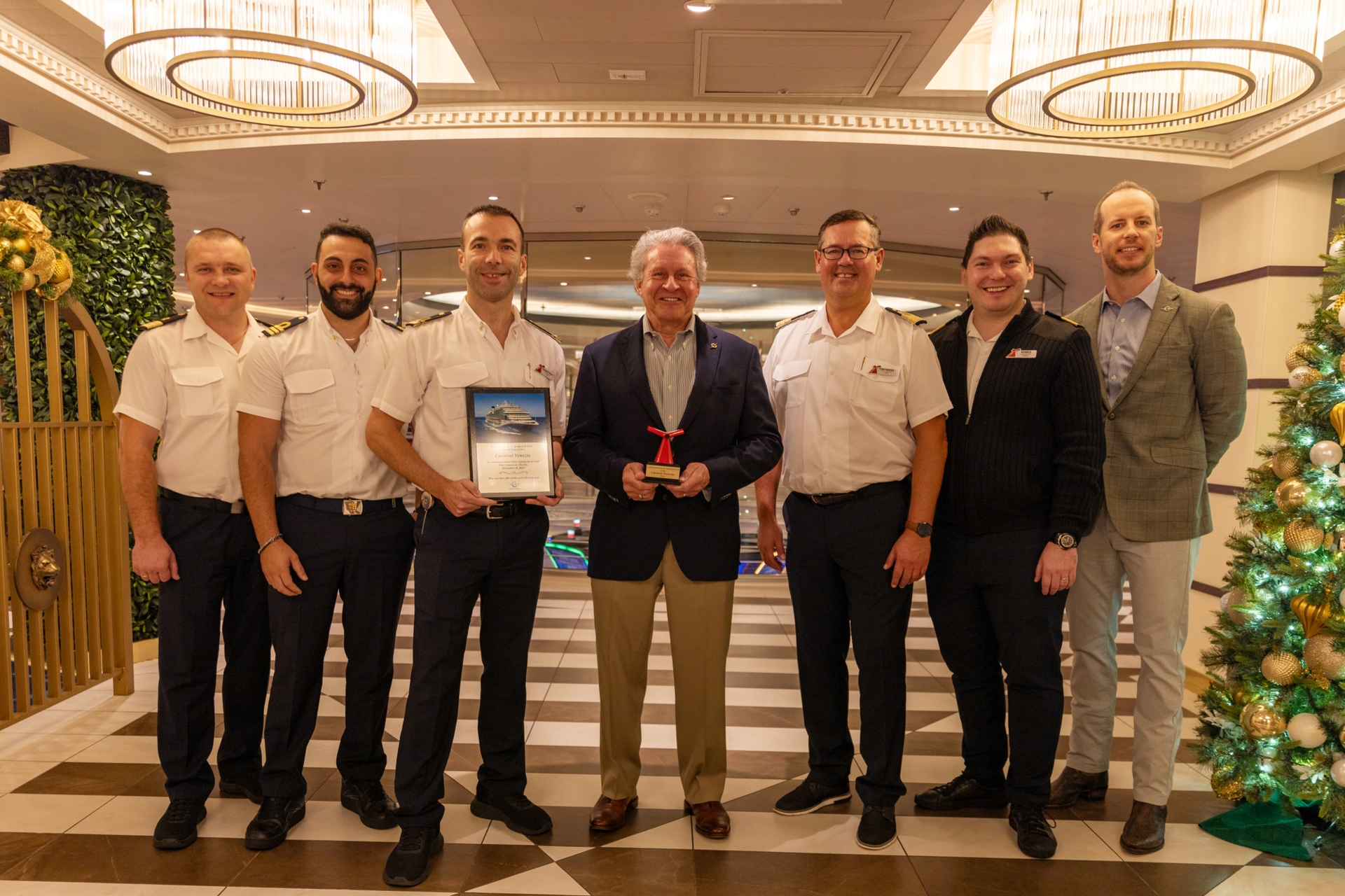 Canaveral Port Authority welcomes the Carnival Venezia team to the ships new seasonal homeport