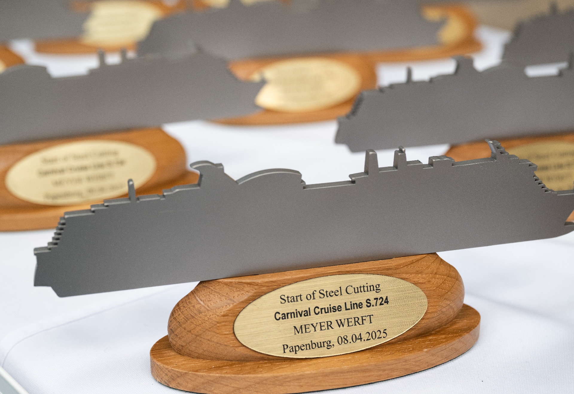 The steel-cutting ceremony is a shipbuilding tradition and the first milestone of construction