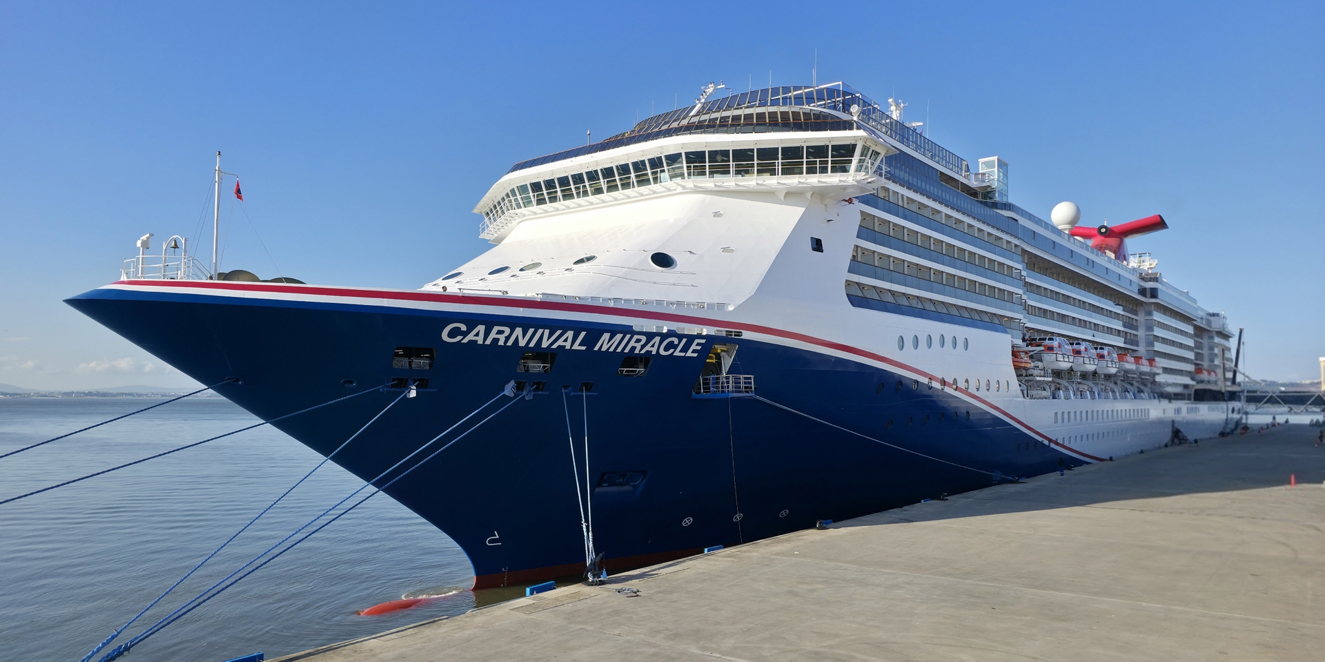 Carnival Miracle returns to service in Lisbon, Portugal